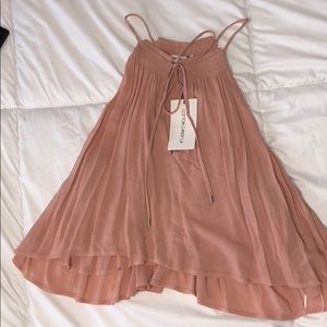 Pink high neck cotton candy tank